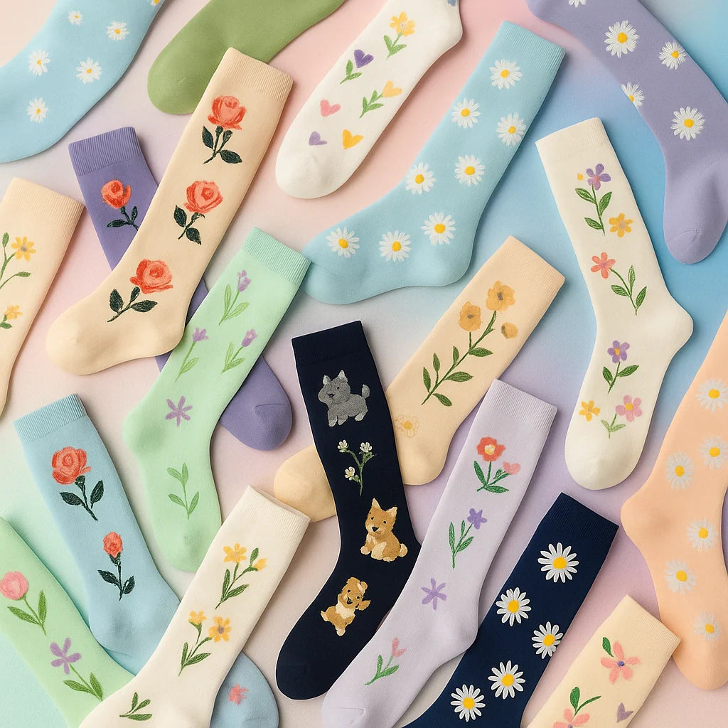 ErgiloColor - Vrolijk 6-pack steunkousen