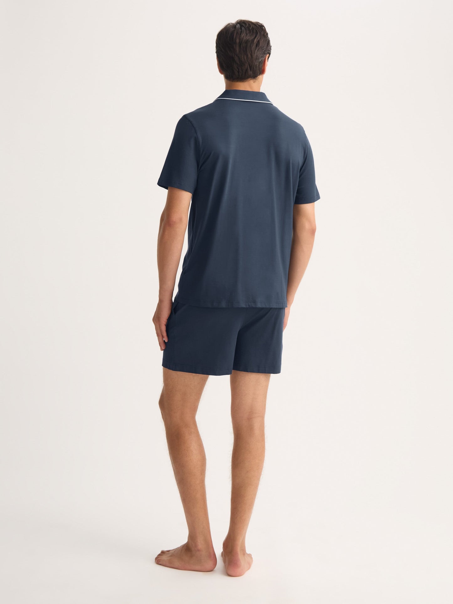 Men's Short Pyjamas Basel Micro Modal Stretch Navy