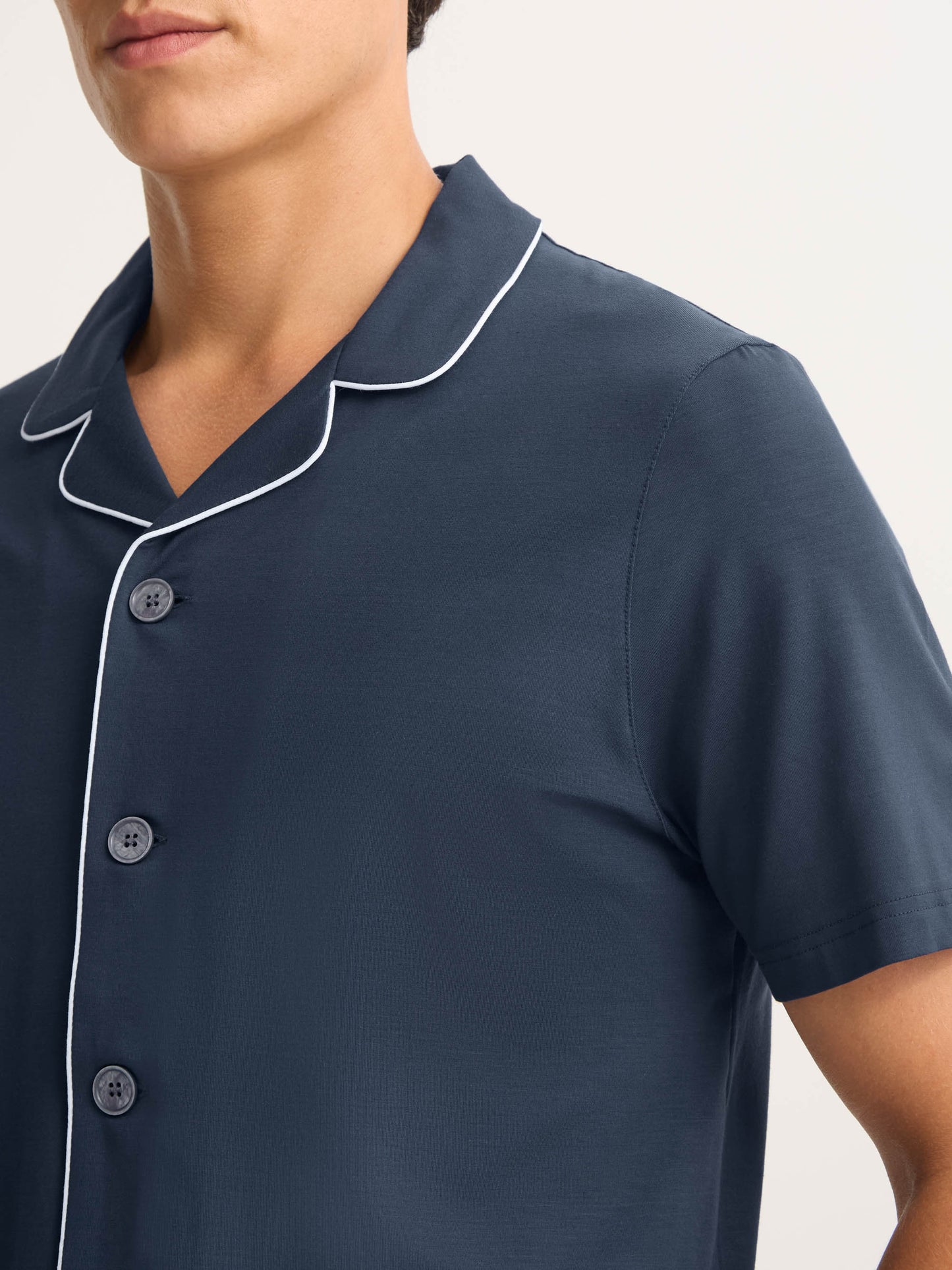 Men's Short Pyjamas Basel Micro Modal Stretch Navy