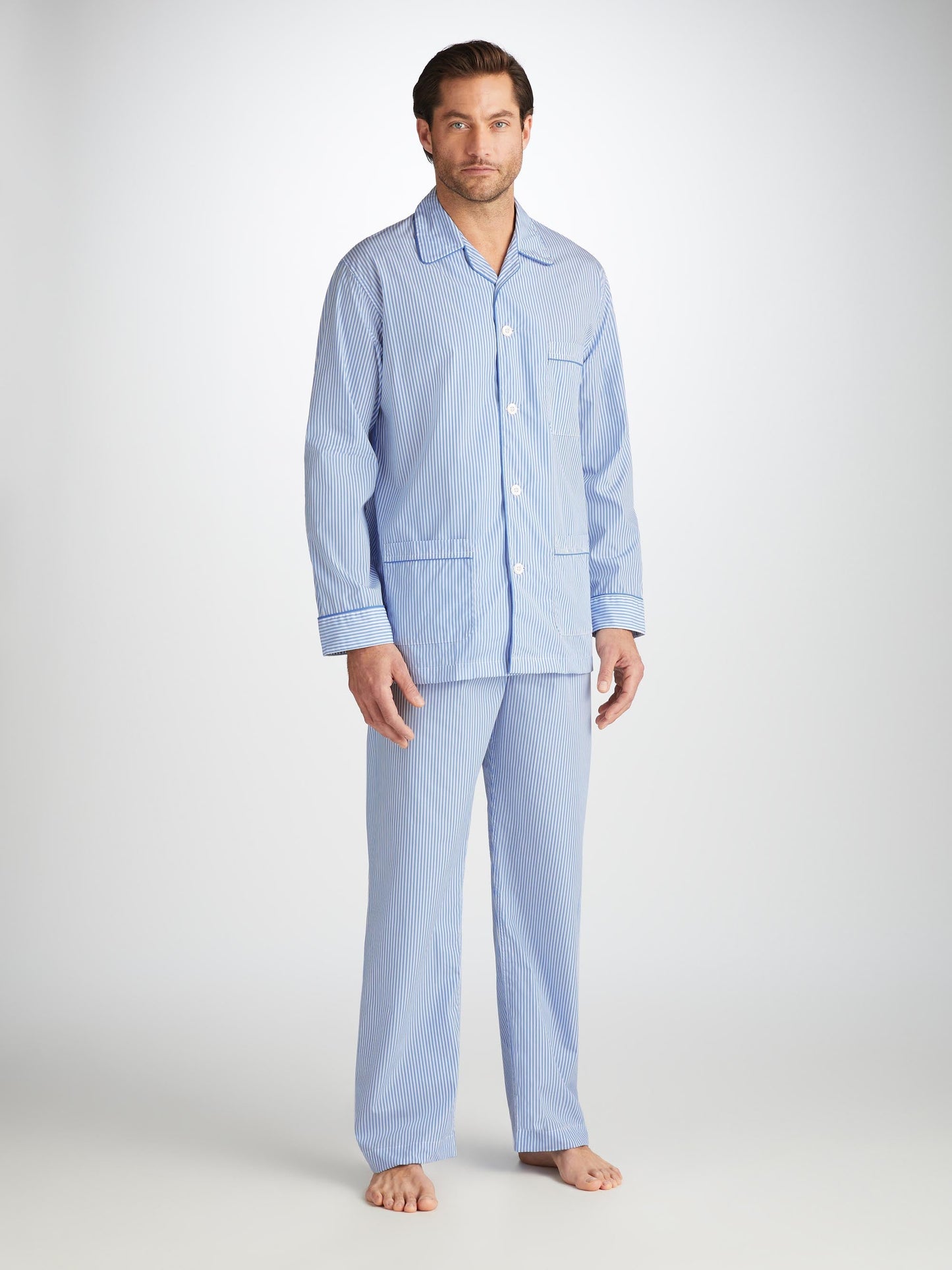 Men's Classic Fit Pyjamas James Cotton Blue