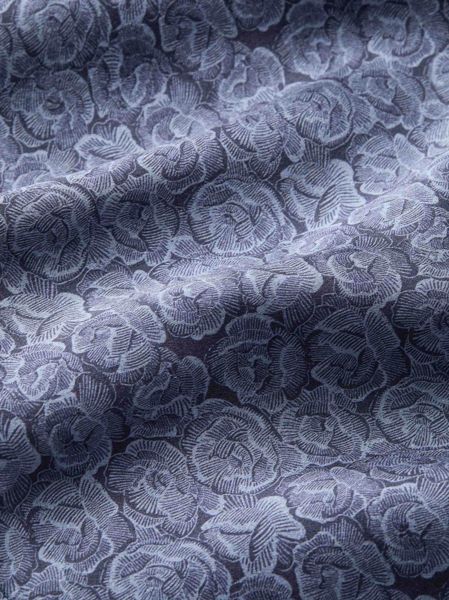 Men's Silk Pyjamas Navy Blue Rose