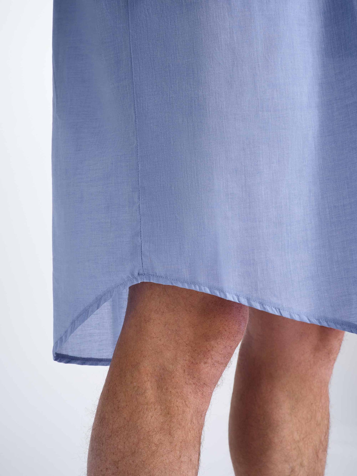 Men's Nightshirt Amalfi Cotton Batiste Blue