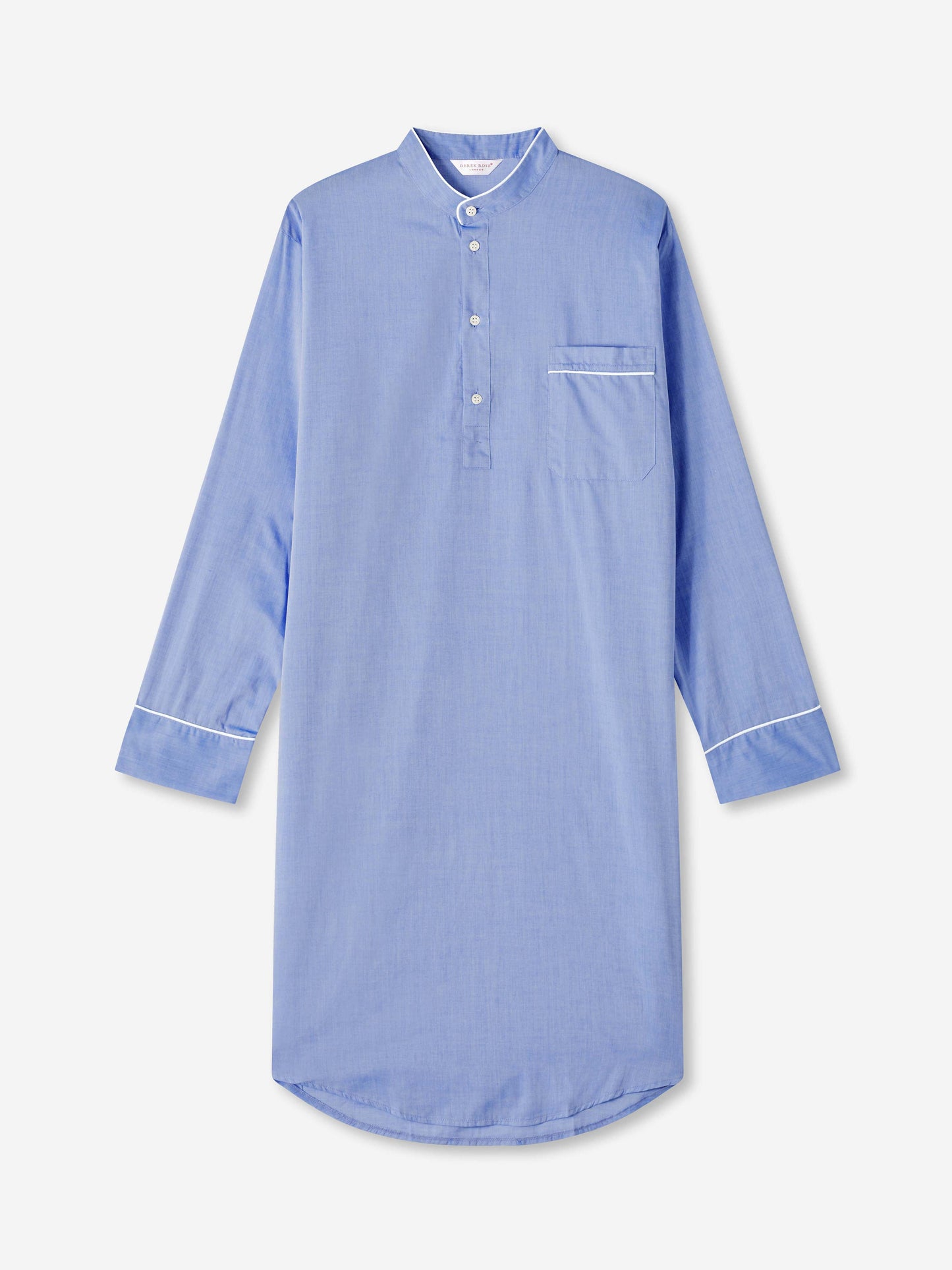 Men's Nightshirt Amalfi Cotton Batiste Blue