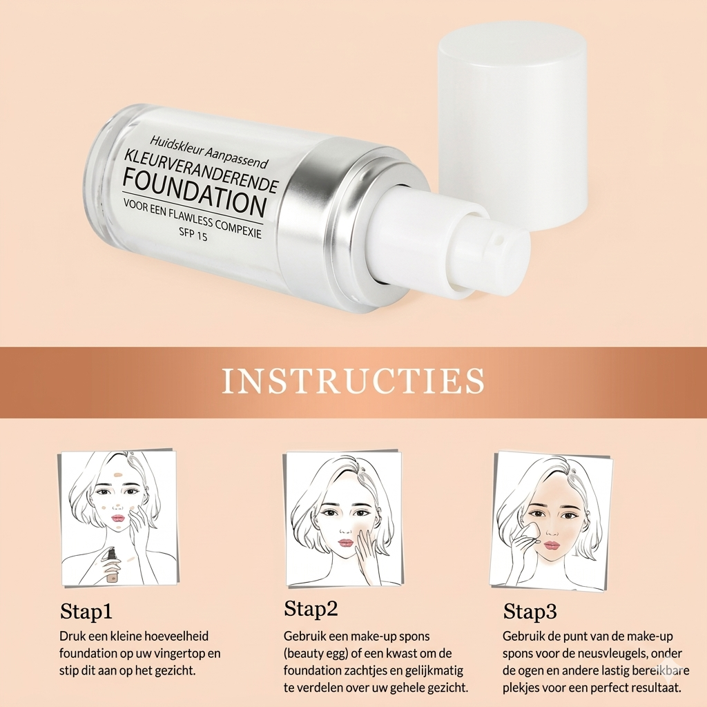 Kleurveranderende foundation
