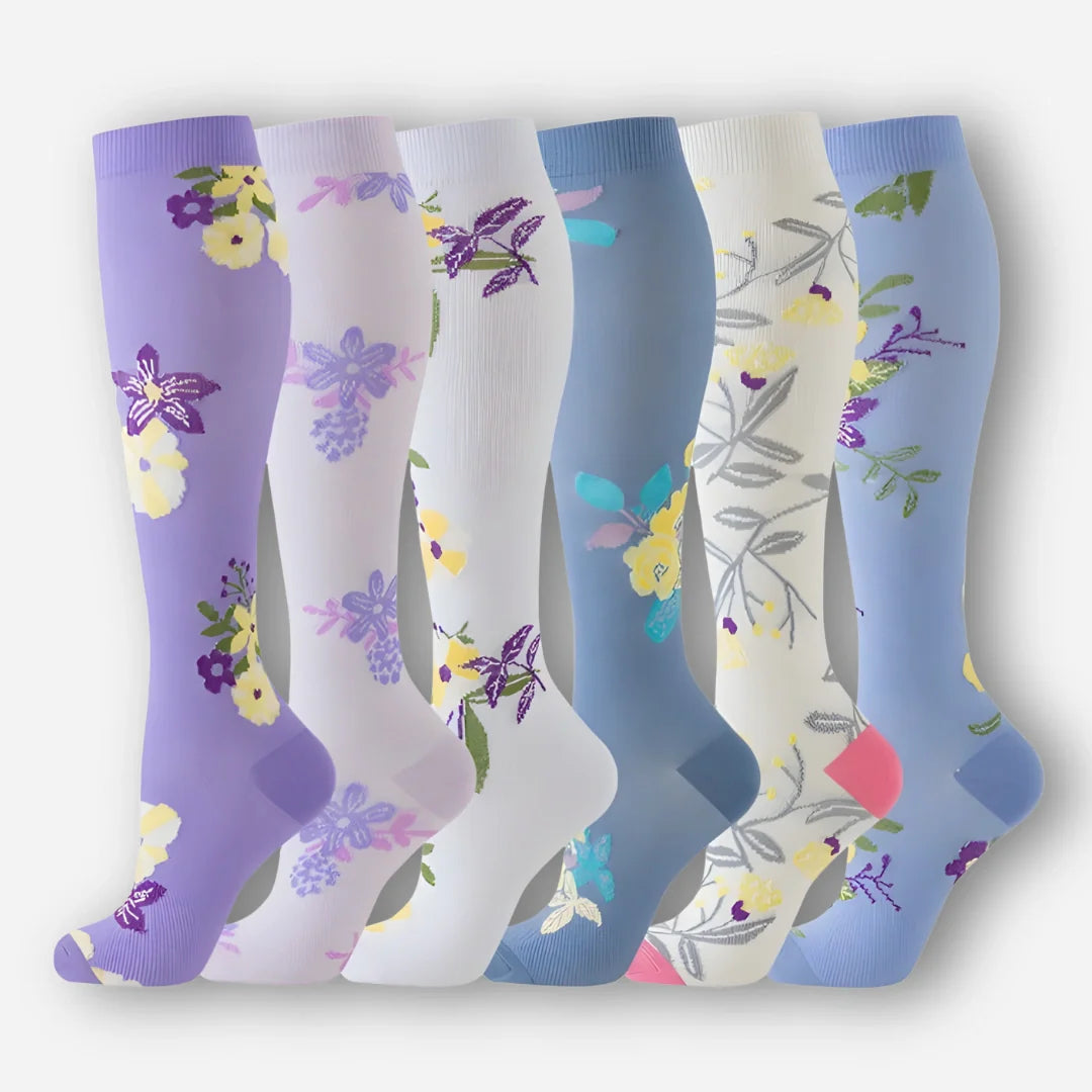 ErgiloColor - Vrolijk 6-pack steunkousen