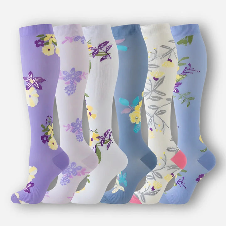 ErgiloColor - Vrolijk 6-pack steunkousen