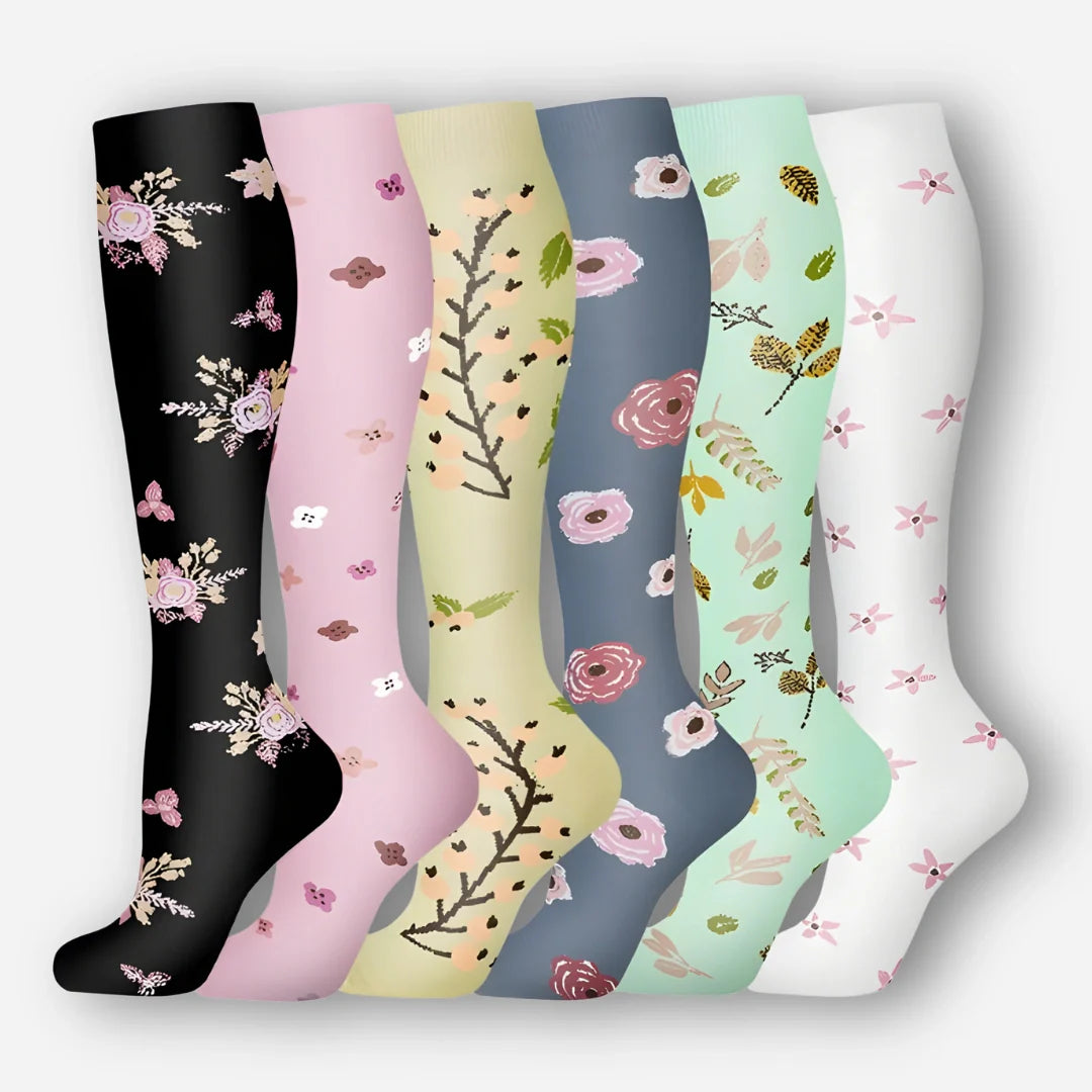 ErgiloColor - Vrolijk 6-pack steunkousen