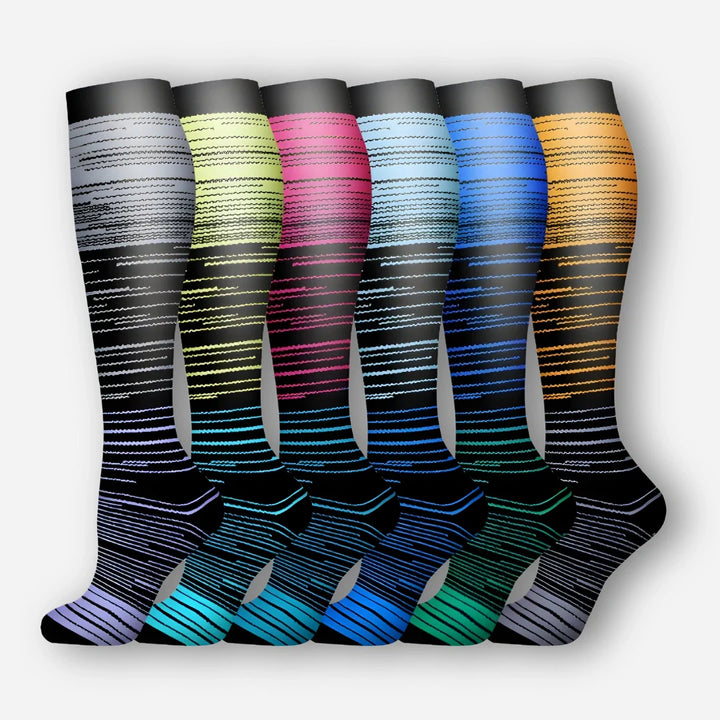 ErgiloColor - Vrolijk 6-pack steunkousen