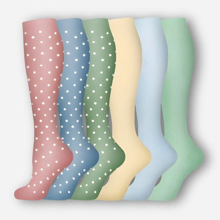 ErgiloColor - Vrolijk 6-pack steunkousen