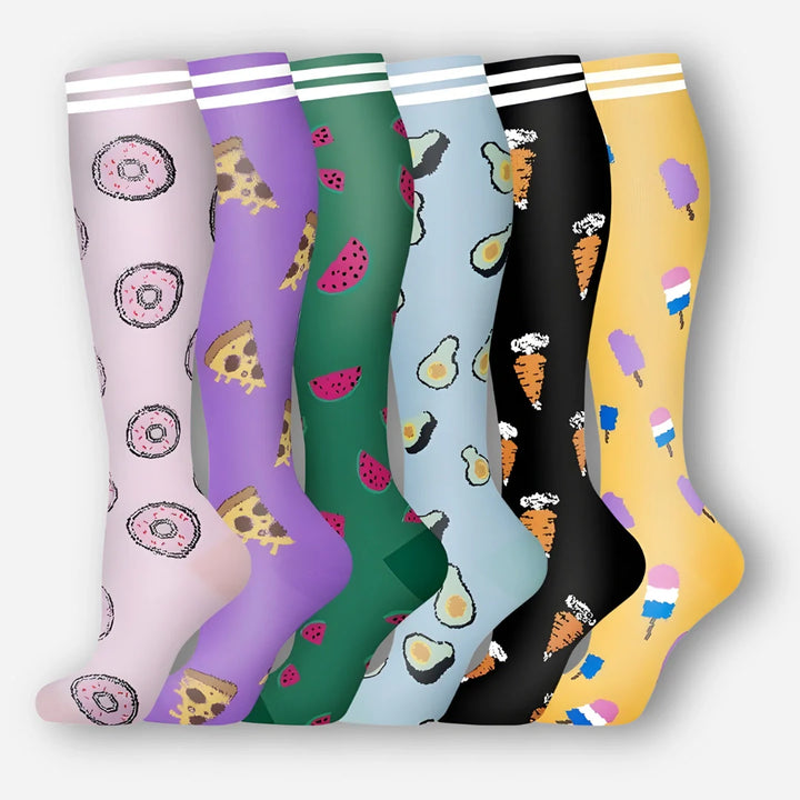 ErgiloColor - Vrolijk 6-pack steunkousen