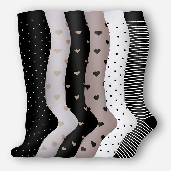 ErgiloColor - Vrolijk 6-pack steunkousen