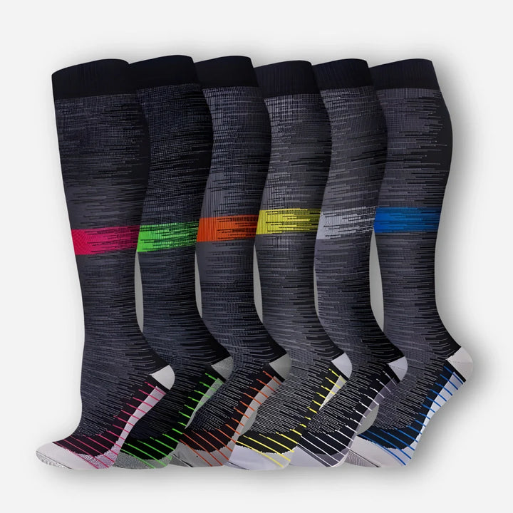 ErgiloColor - Vrolijk 6-pack steunkousen