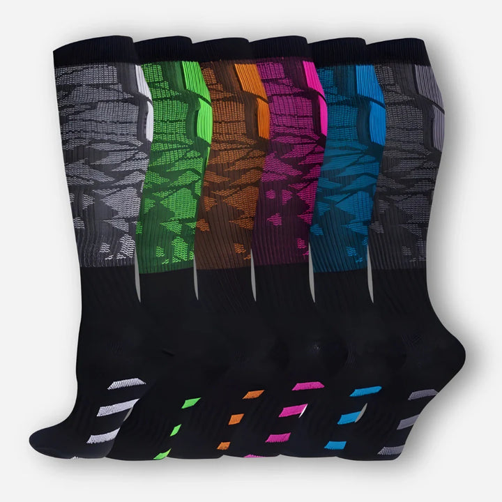 ErgiloColor - Vrolijk 6-pack steunkousen