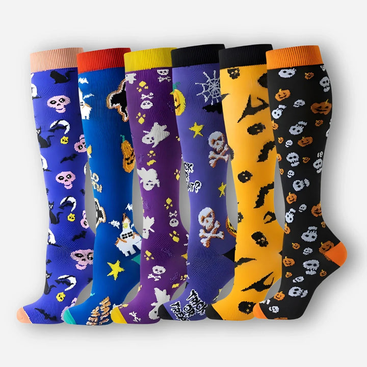 ErgiloColor - Vrolijk 6-pack steunkousen