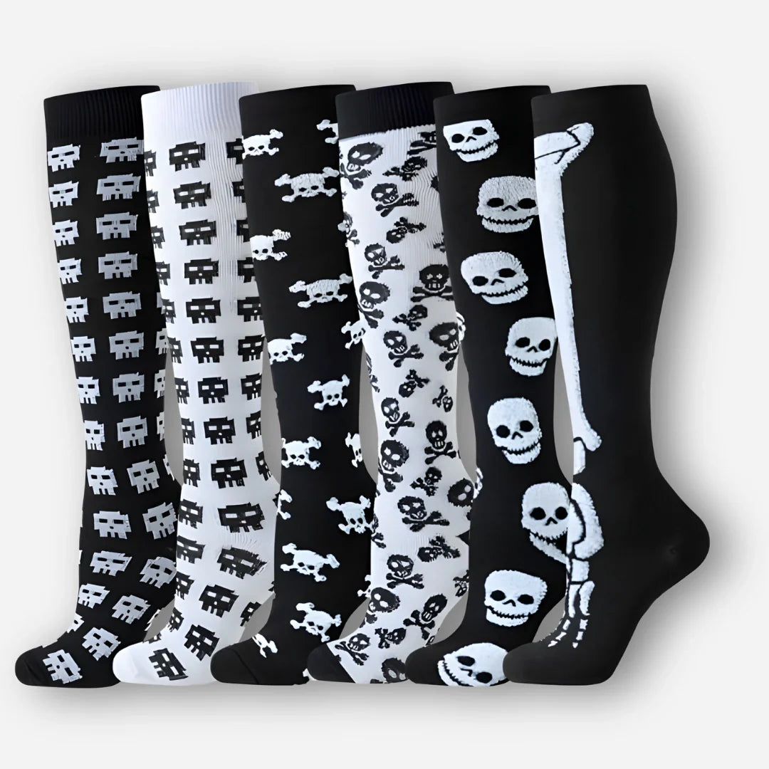 ErgiloColor - Vrolijk 6-pack steunkousen