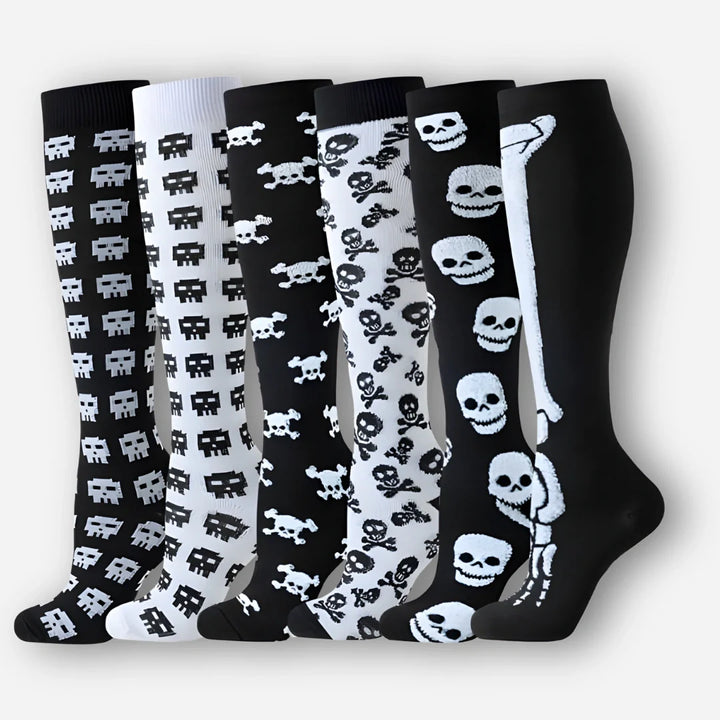 ErgiloColor - Vrolijk 6-pack steunkousen