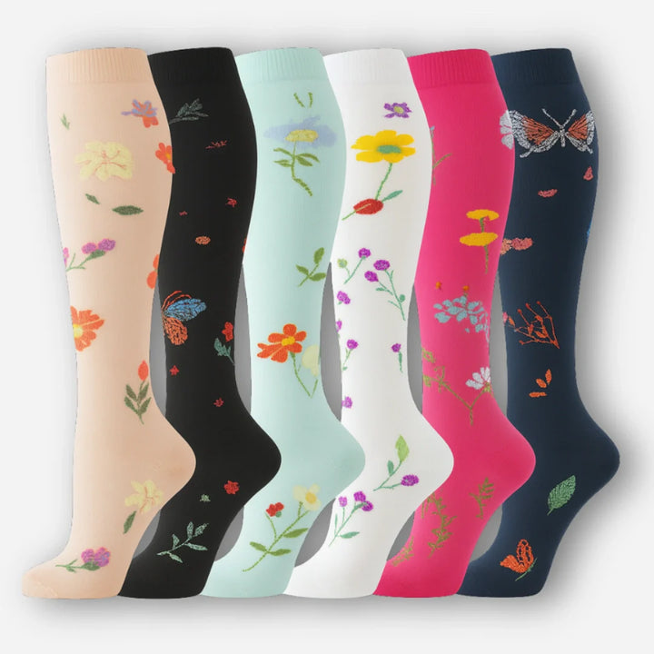 ErgiloColor - Vrolijk 6-pack steunkousen