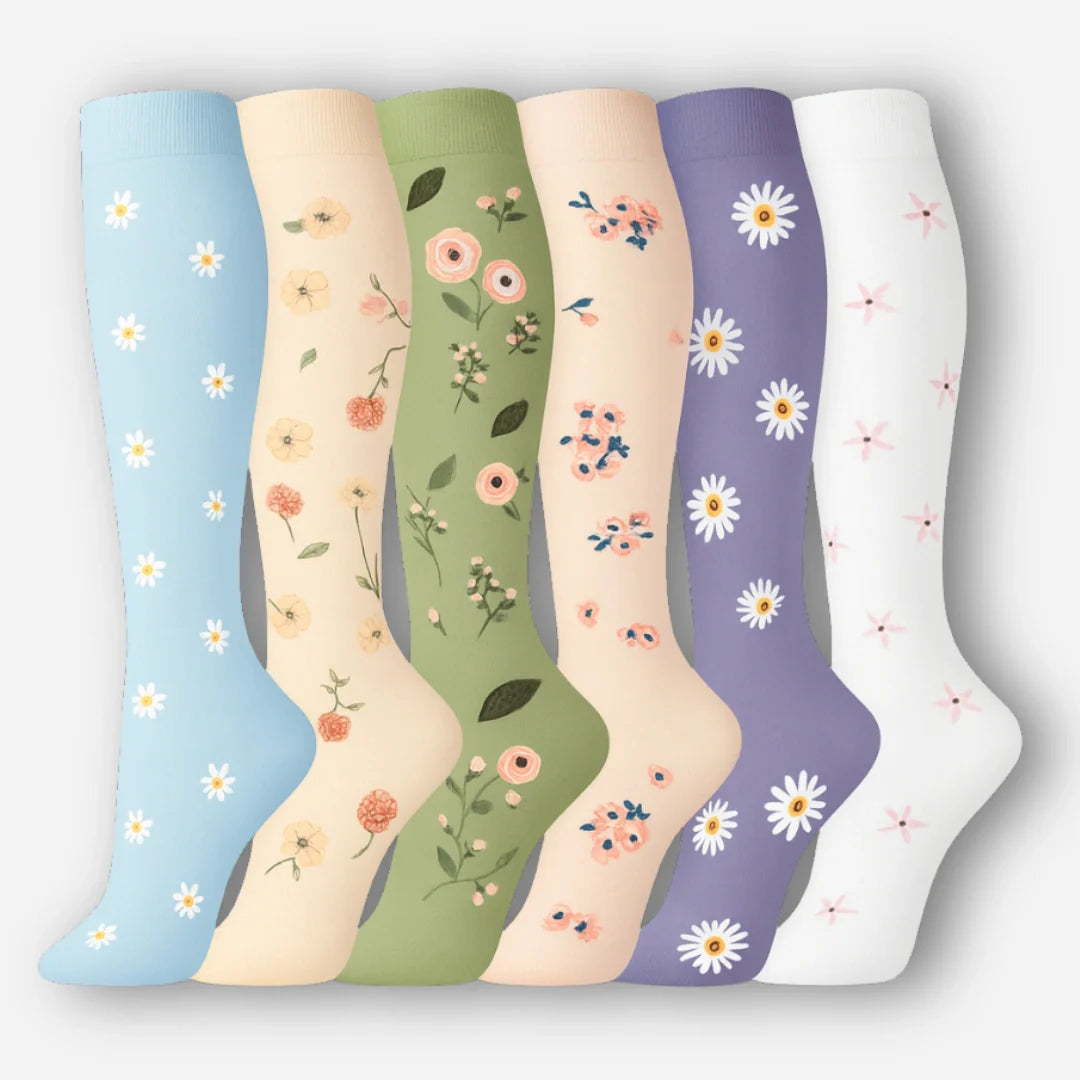 ErgiloColor - Vrolijk 6-pack steunkousen