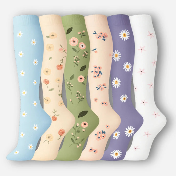 ErgiloColor - Vrolijk 6-pack steunkousen