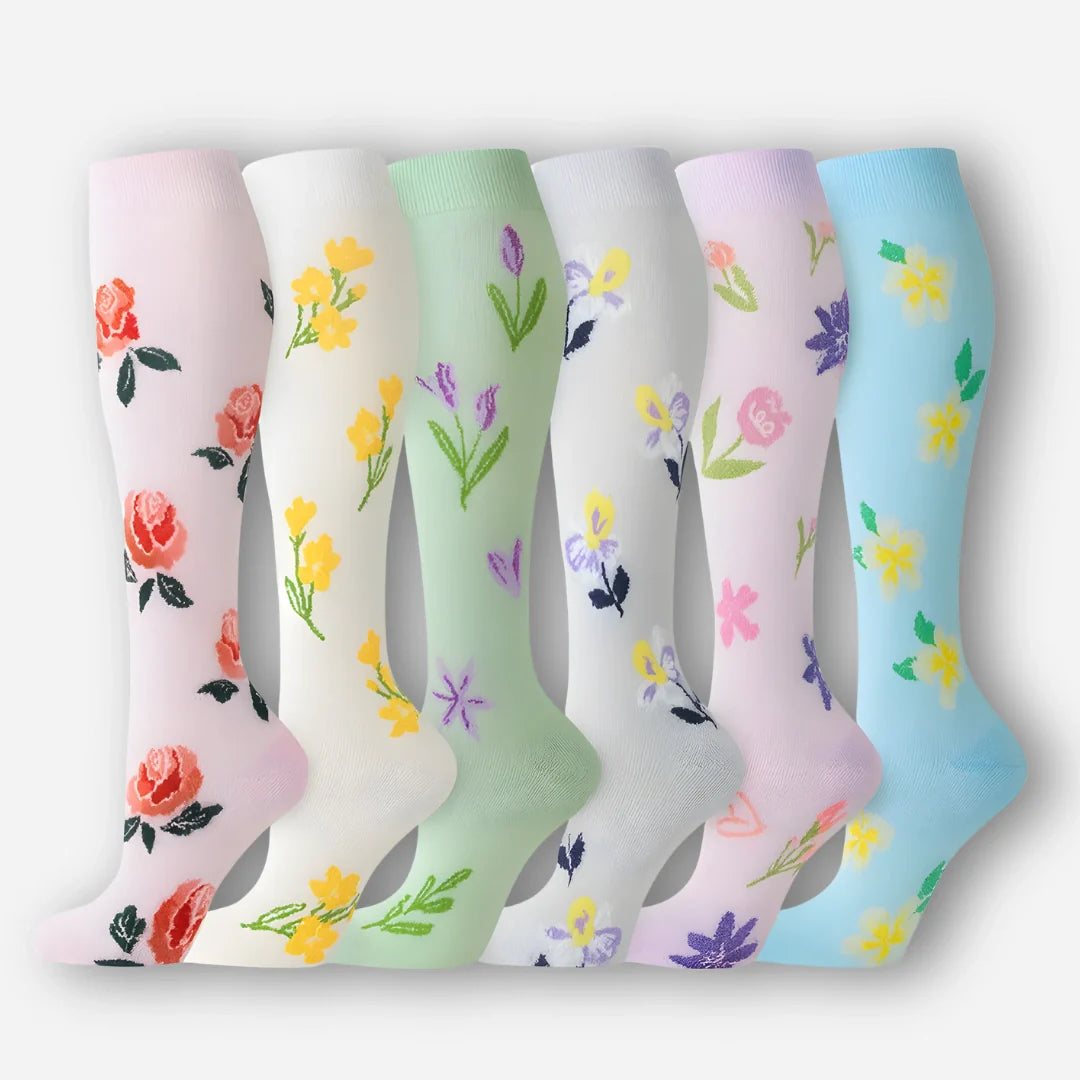 ErgiloColor - Vrolijk 6-pack steunkousen