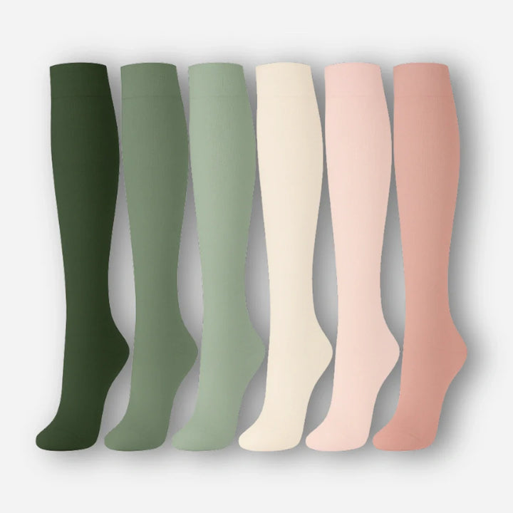 ErgiloColor - Vrolijk 6-pack steunkousen