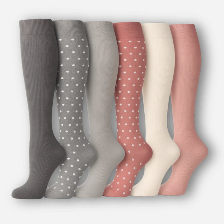 ErgiloColor - Vrolijk 6-pack steunkousen