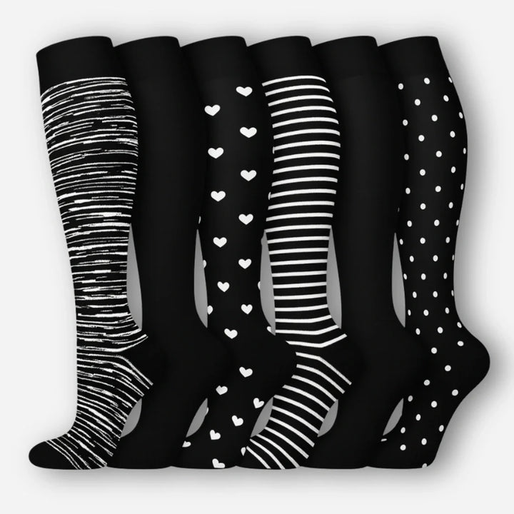 ErgiloColor - Vrolijk 6-pack steunkousen