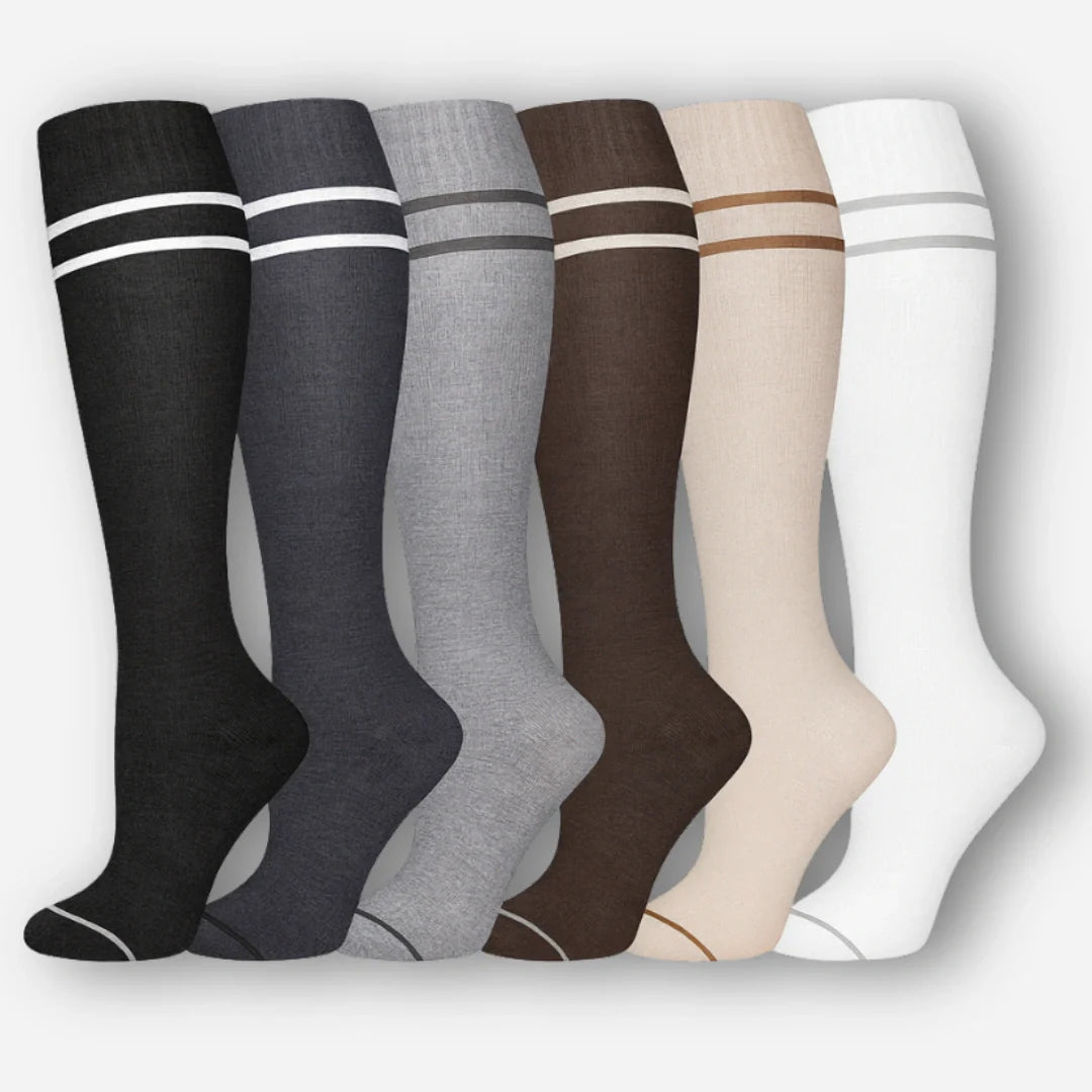 ErgiloColor - Vrolijk 6-pack steunkousen