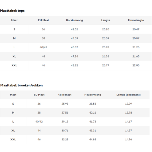 Maattabel Linnéa Matchende Set
